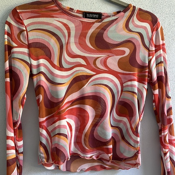 Y2K mesh long sleeve top - Picture 2 of 2